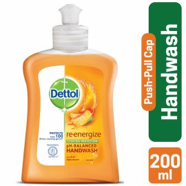 Dettol Handwash Re-Energize 200ml Pump Liquid Soap